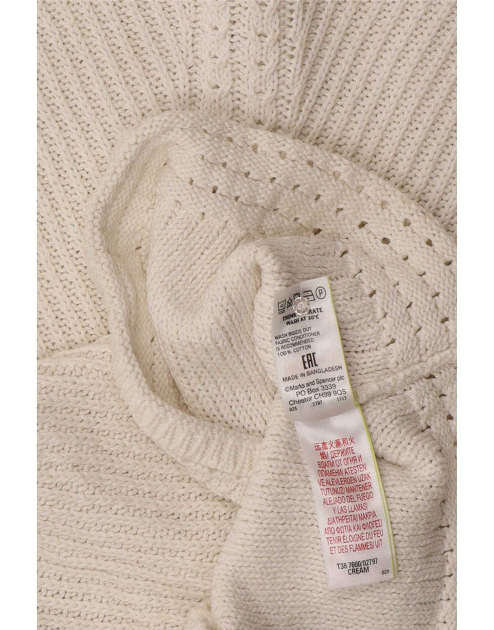 Pulover pentru femei Marks & Spencer cu gâtul cu barca UK 14 Medium Off White