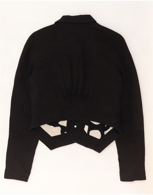 Jachetă Bolero cu 3 nasturi Armani Exchange pentru femei UK 14, mare, negru, bumbac