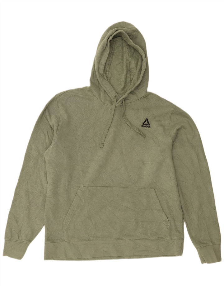 Pulover Reebok pentru bărbați, bumbac verde mediu