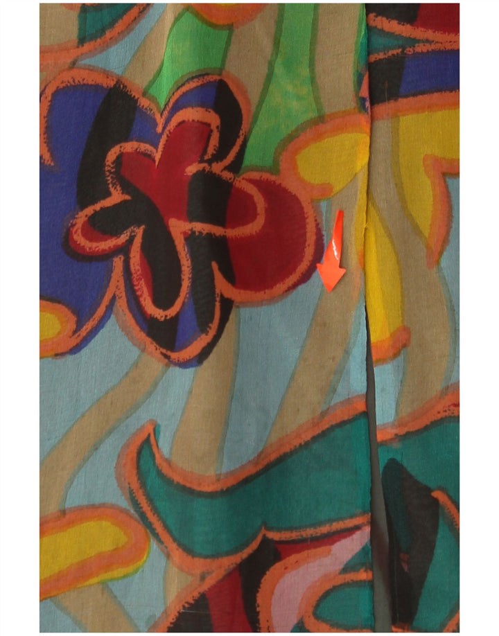 VINTAGE Rochie Schimbată cu model abstract pentru femei UK 14 Medium Multicolor