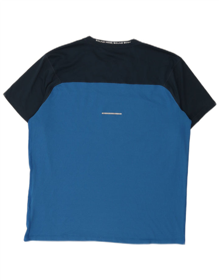 Tricou Asics pentru bărbați Top mare, albastru, poliester color bloc