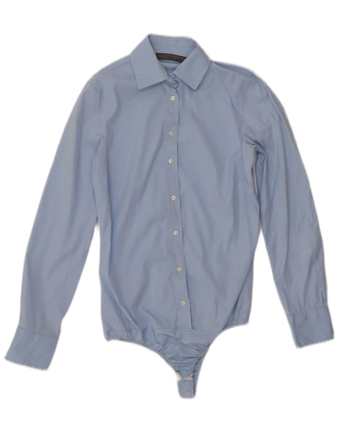 Body cu mânecă lungă pentru femei ZARA UK 6 XS Bumbac albastru