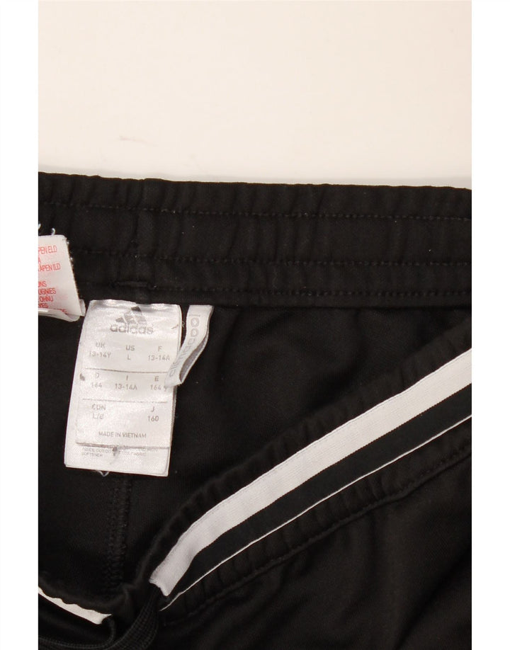 Pantaloni de trening Adidas baieti 13-14 ani poliester negru