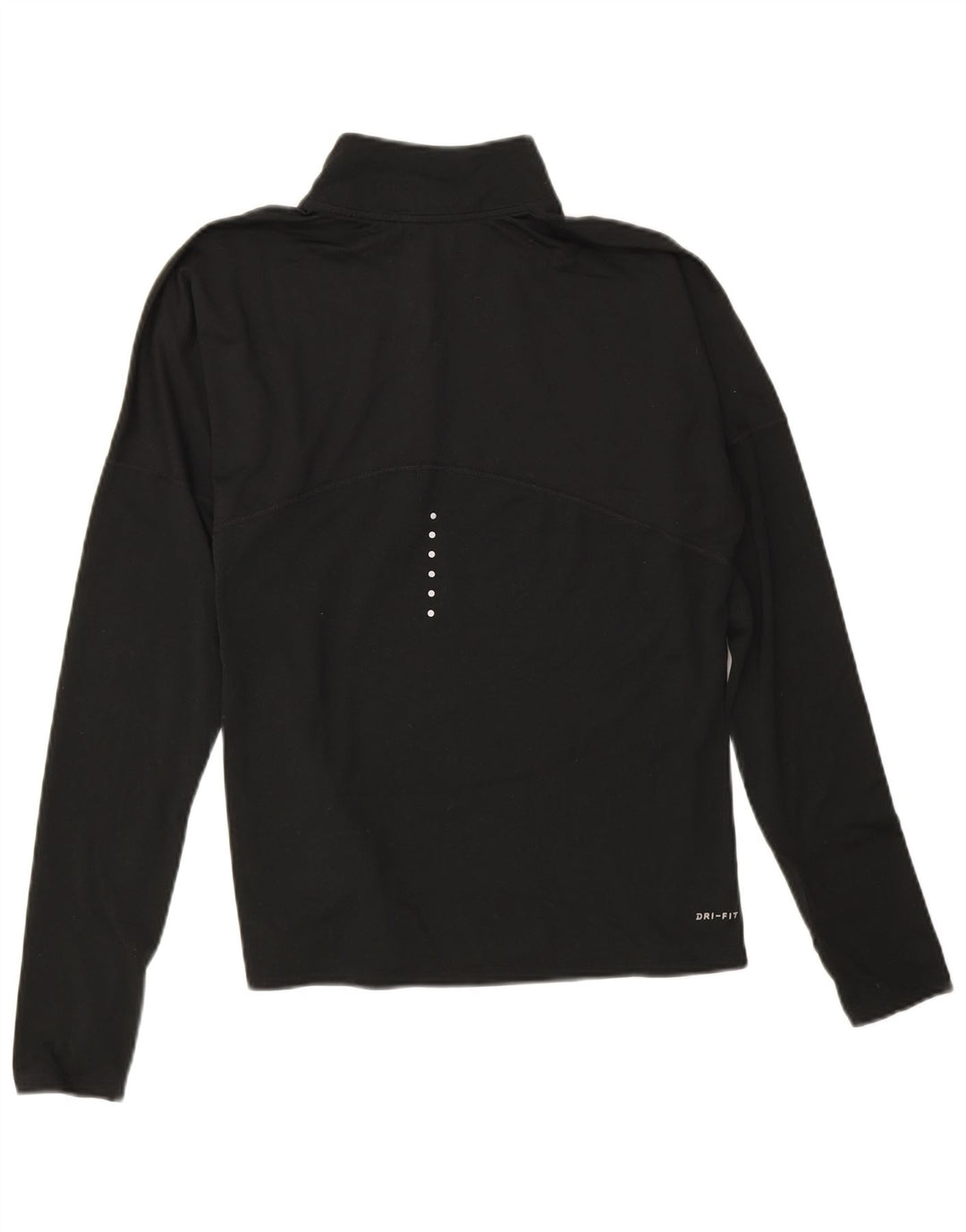 Top de trening Nike Dri Fit Zip Neck Pullover pentru femei UK 14 Medium Black
