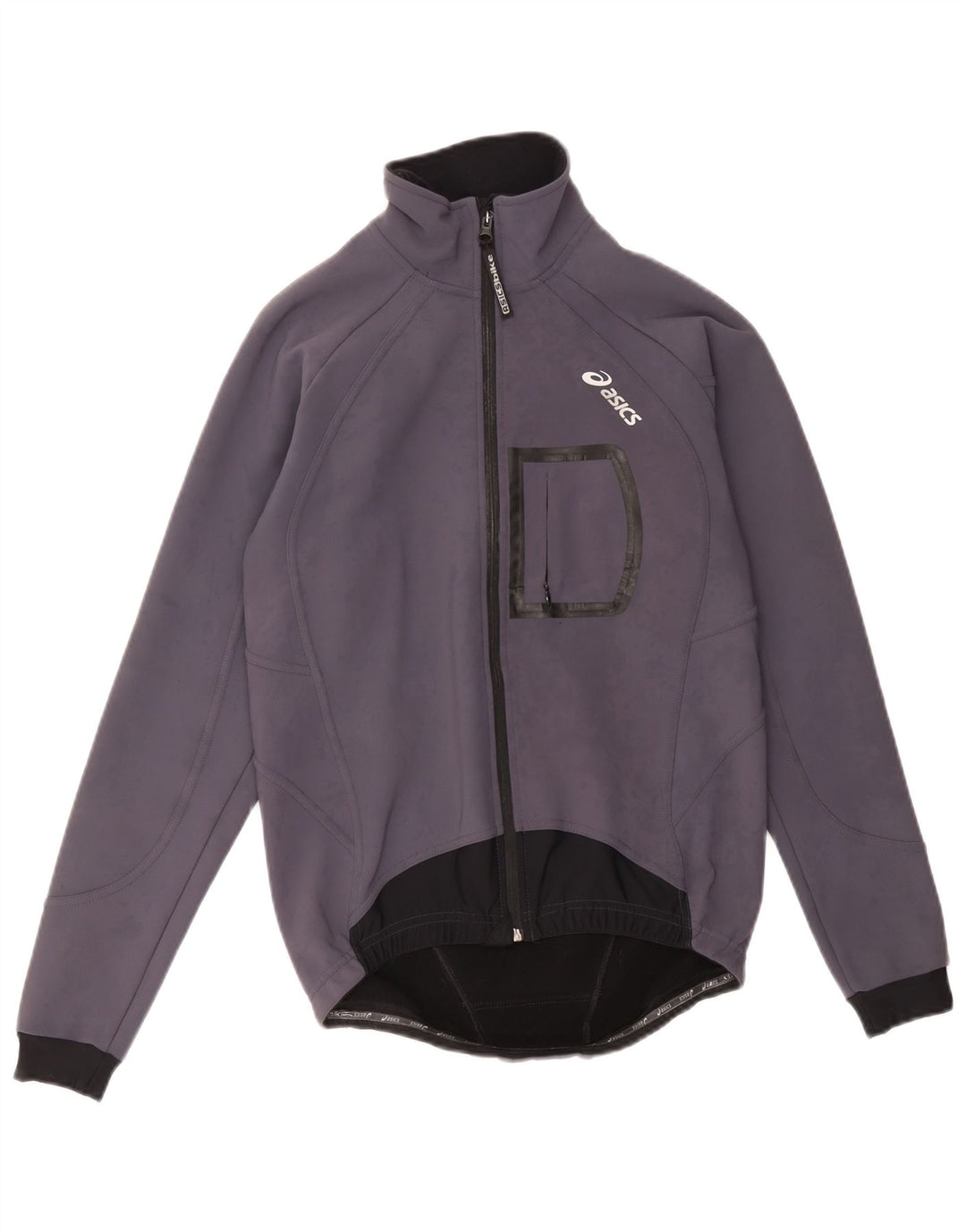 Jachetă de top pentru trening grafic Asics pentru bărbați, gri mic, poliester color bloc