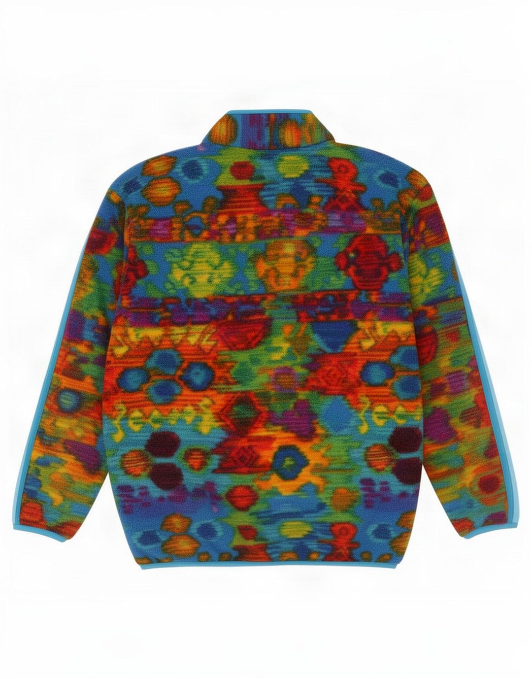 Pulover din lână vintage pentru femei cu fermoar și gât EU 40 mediu multicolor