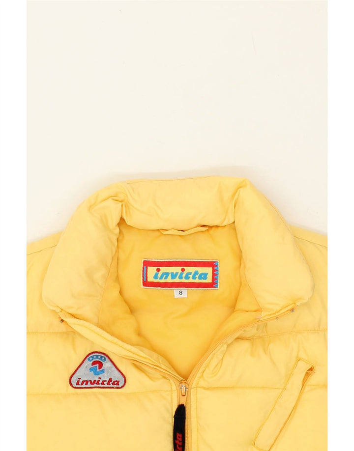 INVICTA Boys Padded Gilet 7-8 Years Yellow Polyamide Vintage Invicta and Second-Hand Invicta from Messina Hembry 