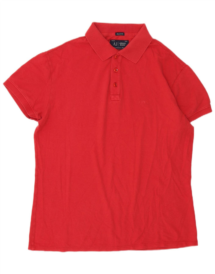 Cămașă polo pentru bărbați Armani Jeans, mare, roșu
