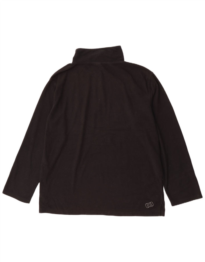 Pulover din lână pentru bărbați, grafic, cu fermoar, XL, poliester negru