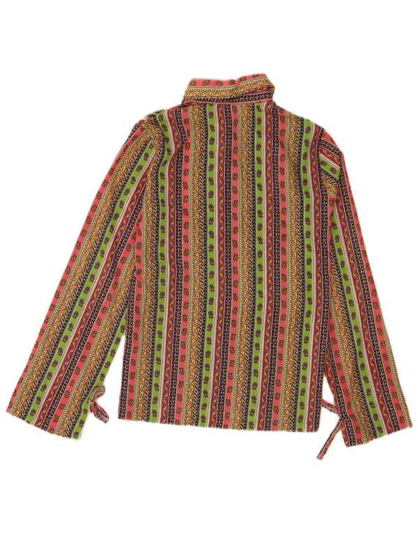 Bluză cămașă vintage pentru femei UK 12 Medium Multicolor Floral