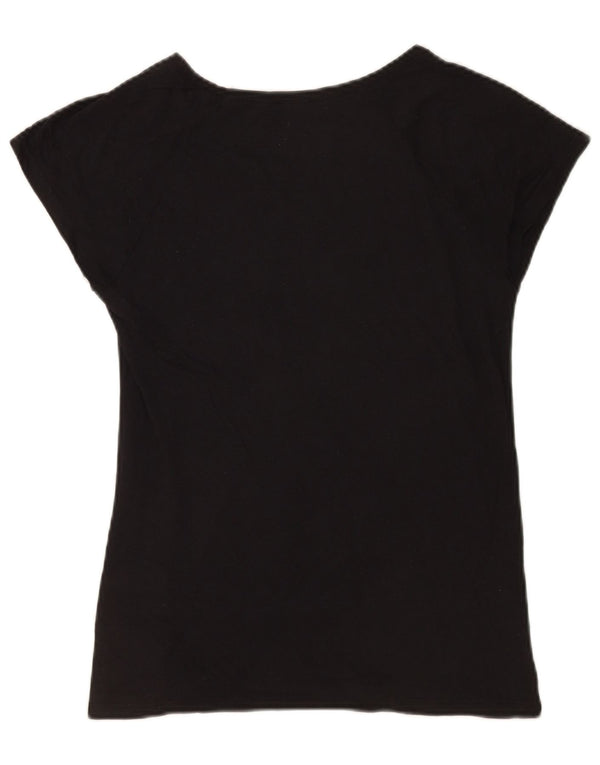 Tricou cu grafic pentru femei Zara UK 12 Bumbac mediu negru