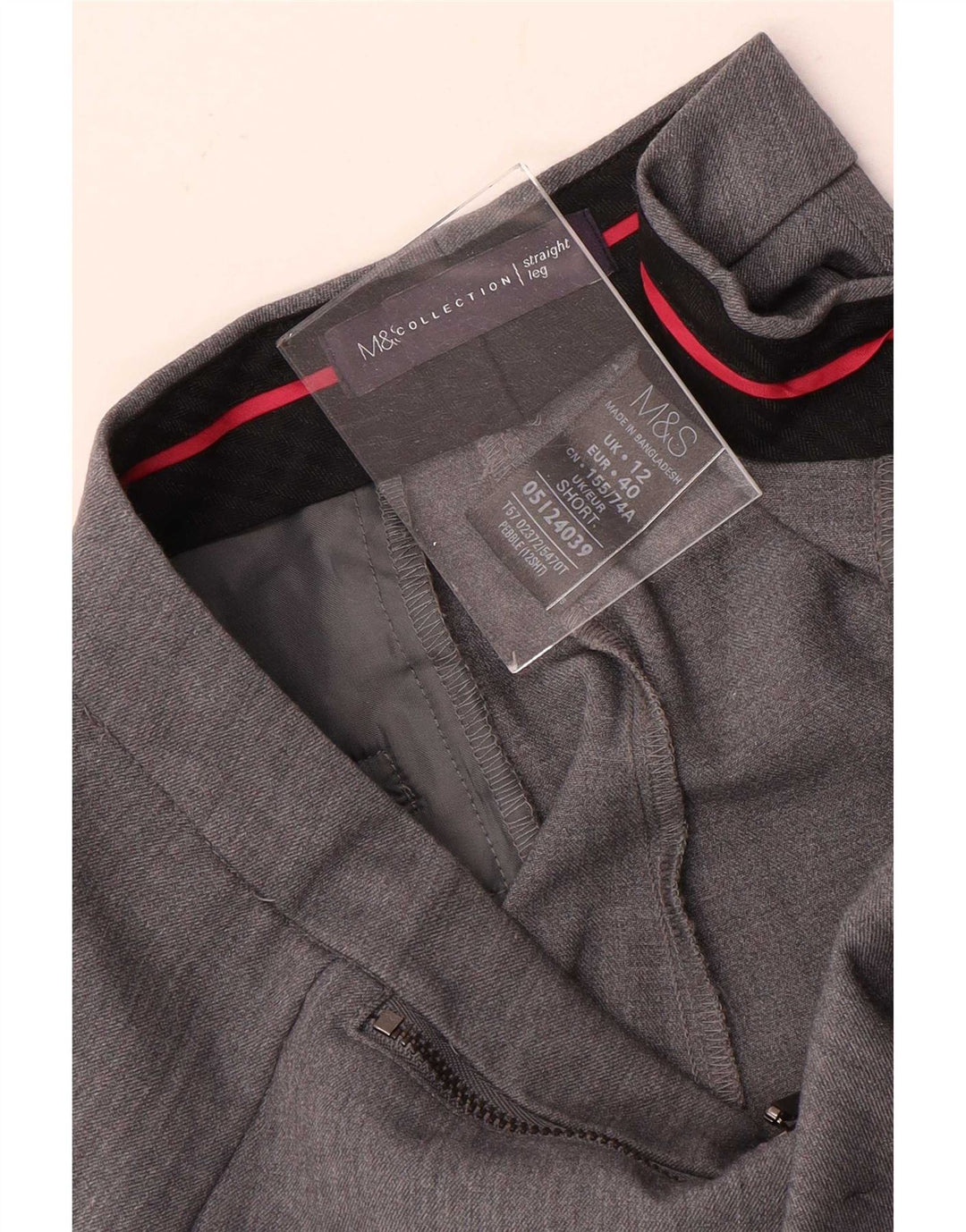 Marks & Spencer Pantaloni drepti pentru femei UK 12 Medium W30 L28 Gri