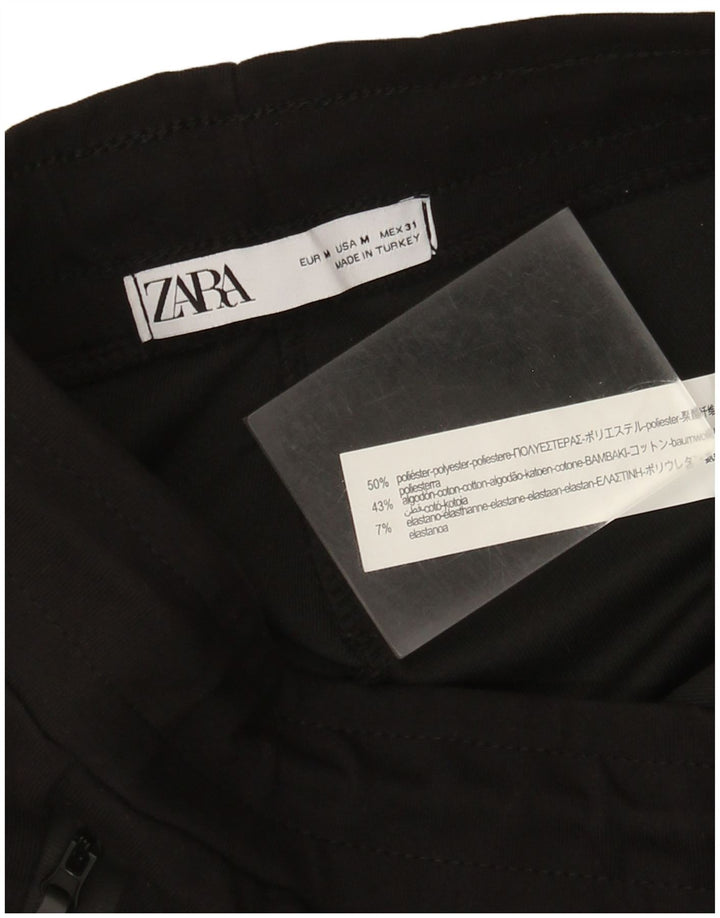 Pantaloni de trening Zara pentru femei, poliester mediu negru