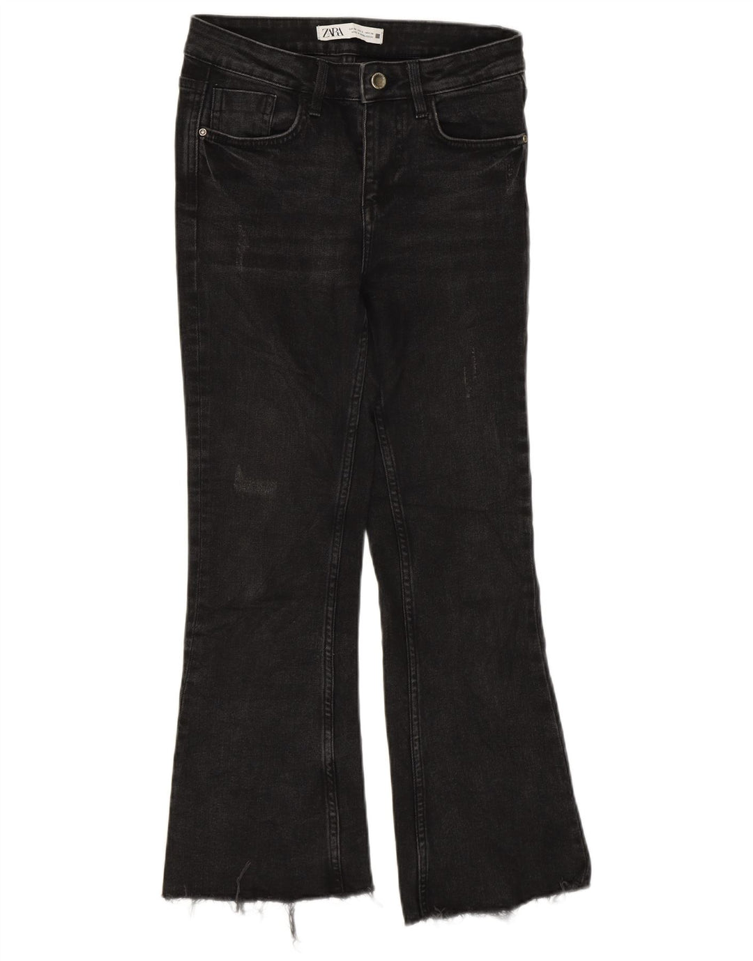 Blugi Zara pentru femei Crop Bootcut EU 34 2XS L24 L25 Gri