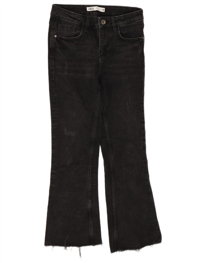 Blugi Zara pentru femei Crop Bootcut EU 34 2XS L24 L25 Gri