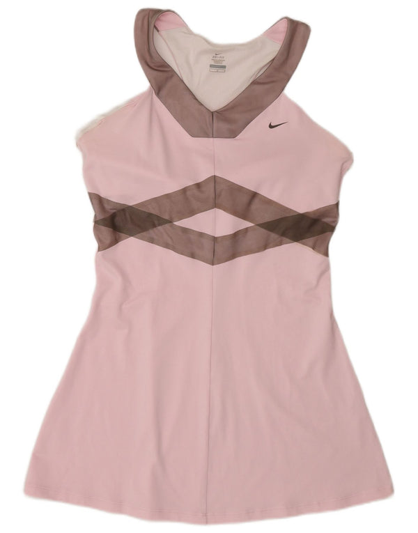 Rochie de tenis fără mâneci Nike Dri Fit pentru femei UK 14, mare, roz colorblock