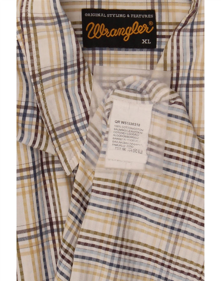 Cămașă pentru bărbați Wrangler XL, bumbac cu carouri multicolore