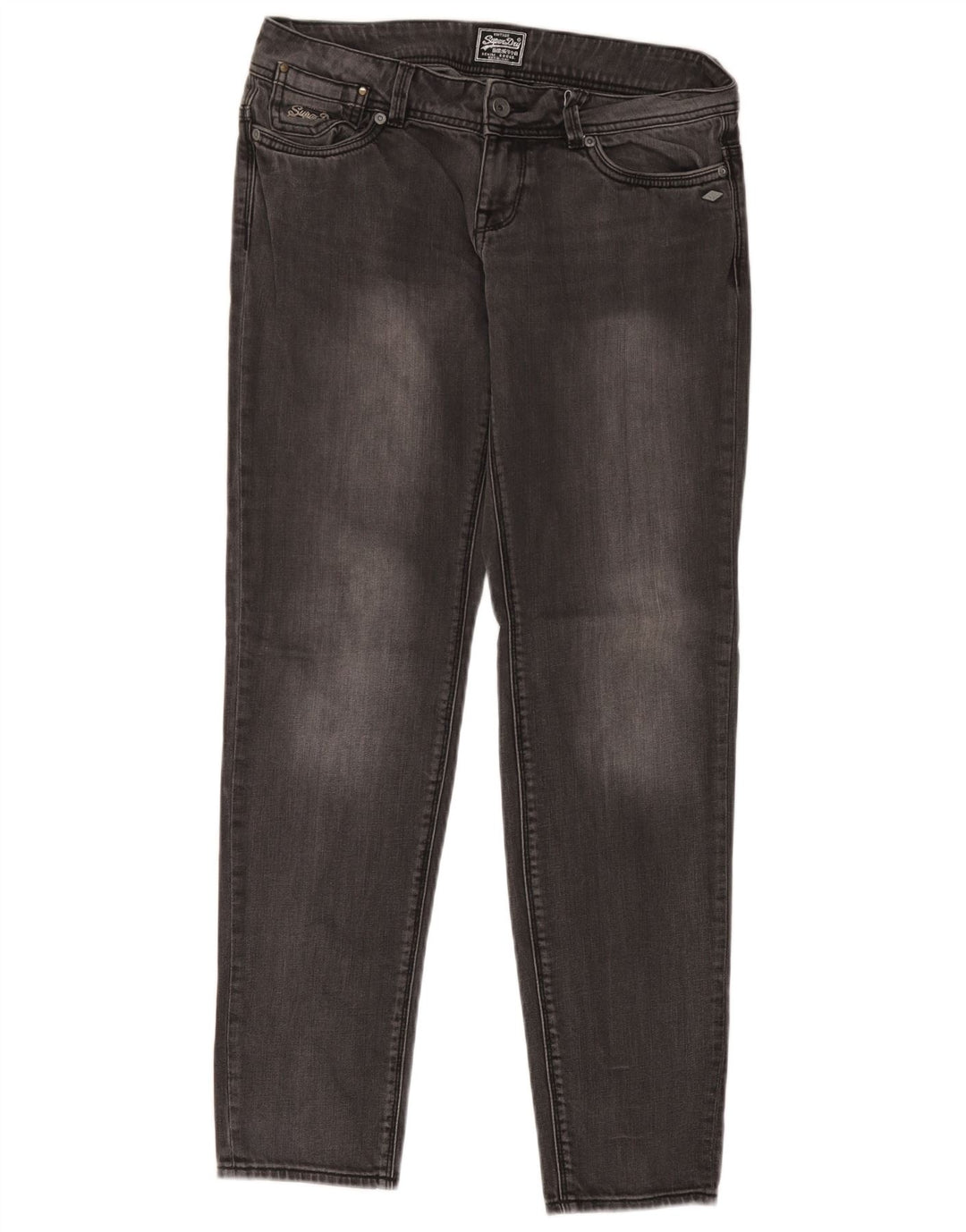 Blugi slim pentru femei Superdry W29 L32 bumbac gri