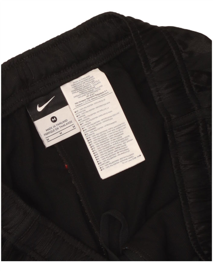 Pantaloni scurți sport Nike pentru bărbați, poliester cu dungi medii, negre