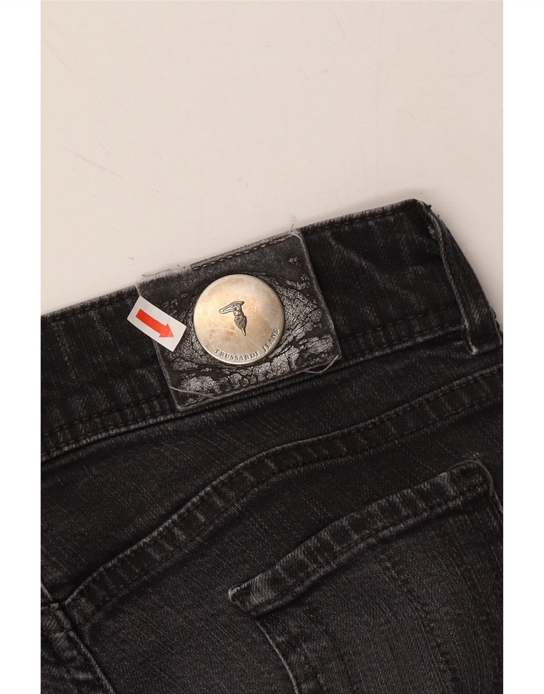 TRUSSARDI Womens Bootcut Jeans W24 L31 Grey Cotton Vintage Trussardi and Second-Hand Trussardi from Messina Hembry 