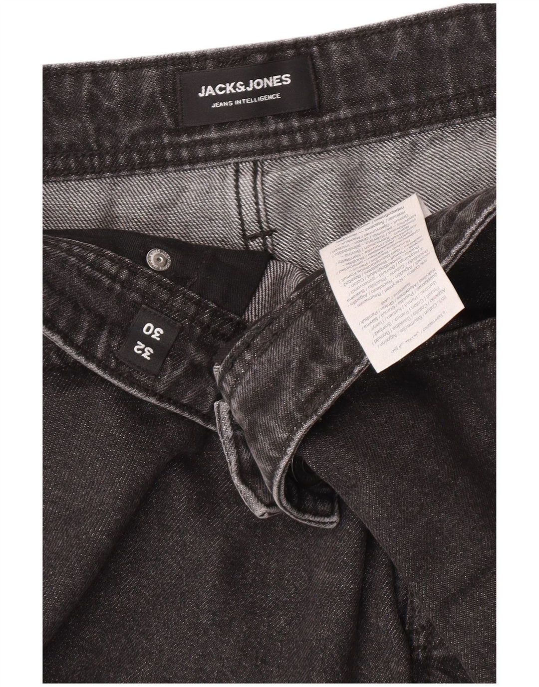 Blugi drepți pentru bărbați Jack & Jones W32 L27 bumbac gri