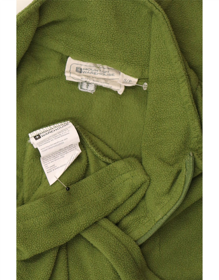 Pulover pentru bărbați Mountain Warehouse, cu fermoar și gât, poliester verde mic