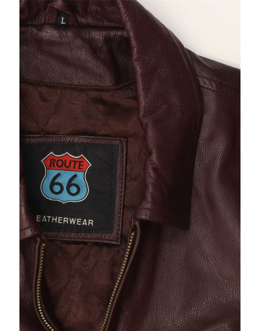 Jachetă de piele pentru bărbați Route 66 UK 40 Large Burgundy