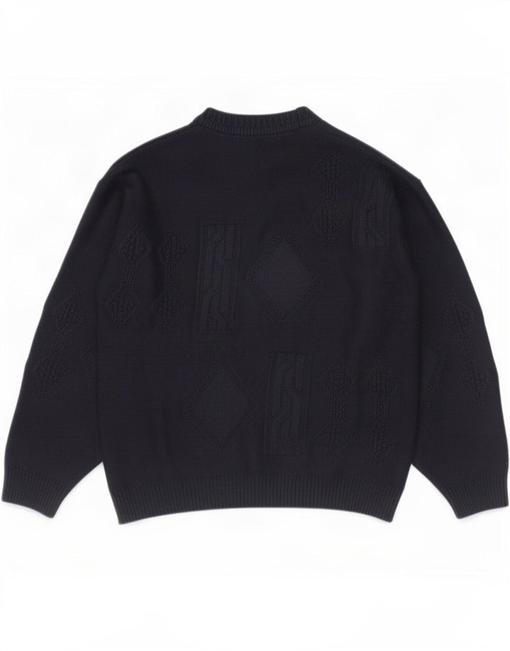 Pulover pentru bărbați Marks & Spencer St. Michael cu gât crew, albastru bleumarin mediu