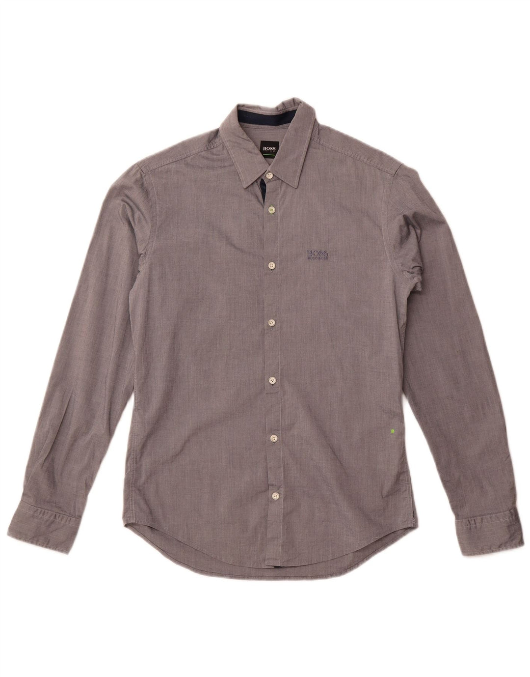 Cămașă pentru bărbați Hugo Boss Regular Fit, bumbac gri mic