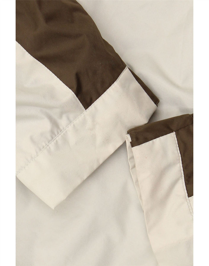 Jachetă de vânt pentru femei IGUANA, cu glugă, EU 46 XL, alb, bloc de culoare