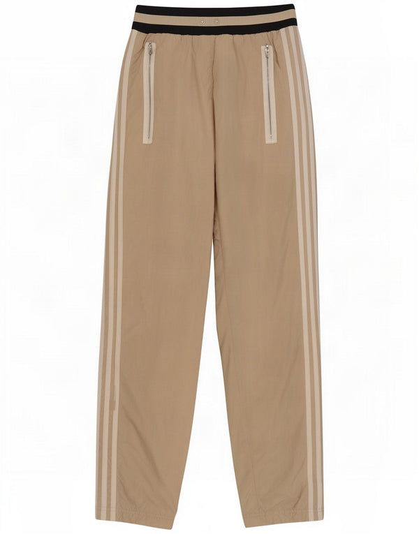 Adidas Mens Tracksuit Trousers Small Beige Colourblock Nylon