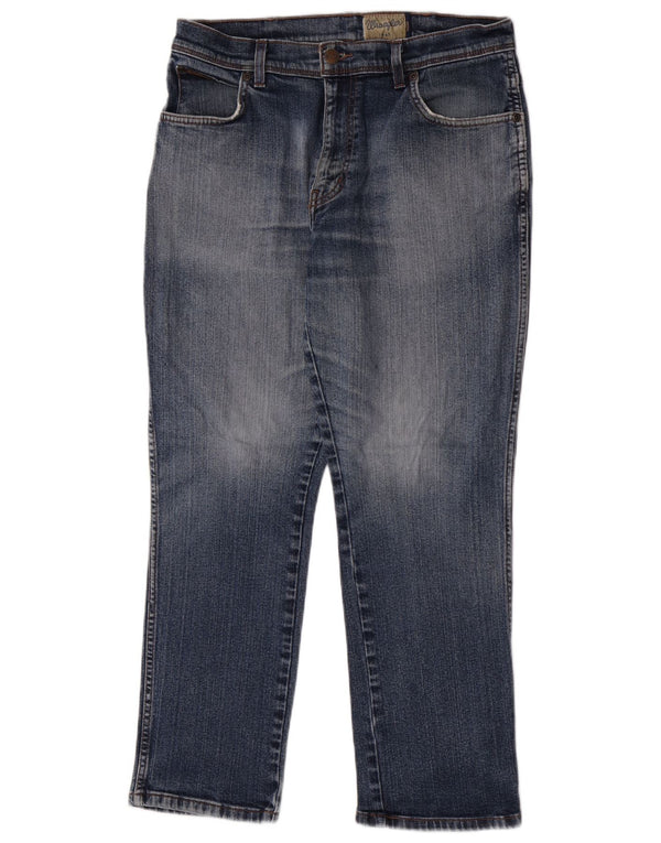 Blugi drepte stretch pentru bărbați Wrangler Texas W34 L28 Bumbac albastru