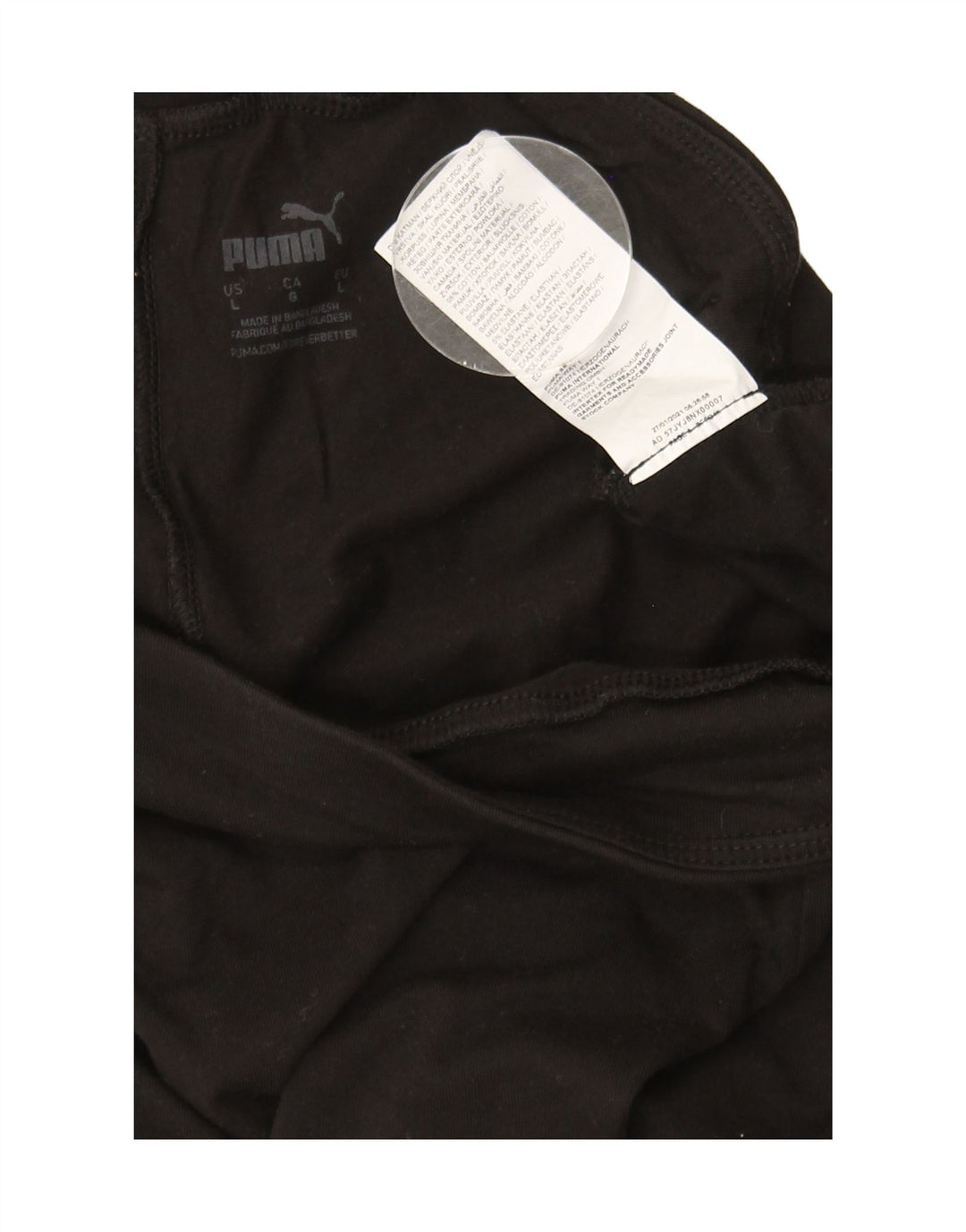 PUMA Womens Graphic Leggings UK 14 Large  Black Cotton