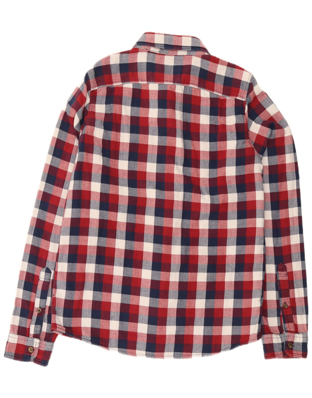 ABERCROMBIE & FITCH Cămașă de flanel musculară pentru bărbați, bumbac roșu Check 2XL