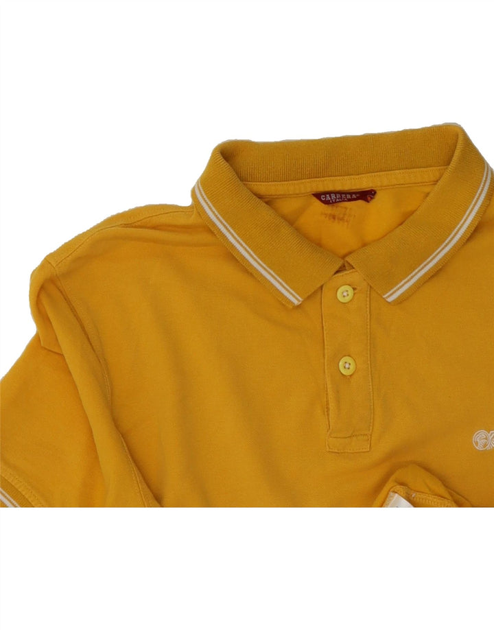 CARRERA Mens Polo Shirt Large Yellow Cotton Vintage Carrera and Second-Hand Carrera from Messina Hembry 