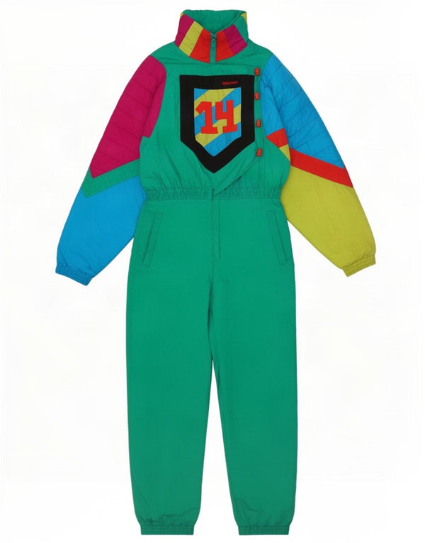 Salopetă de schi cu grafică Sportalm pentru femei EU 38 Medium Green Colorblock