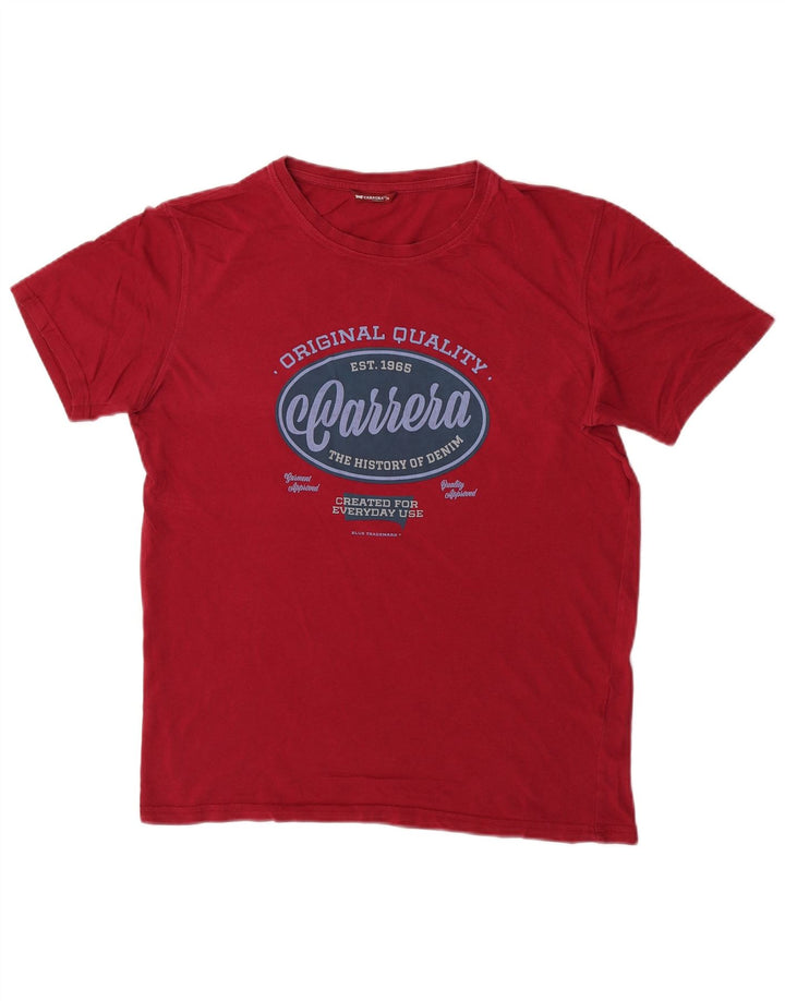 Tricou grafic pentru bărbați Carrera Top Medium Burgundy
