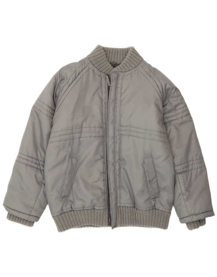 Jachetă căptușită vintage pentru bărbați UK 44 2XL poliester gri
