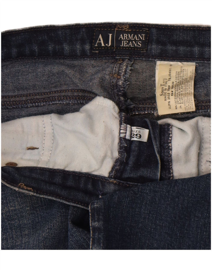 Blugi drepti pentru femei Armani W29 L29 Bumbac albastru