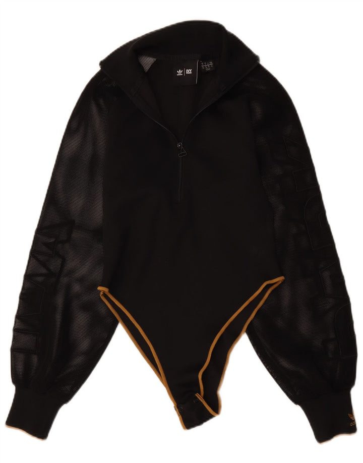 Body cu mânecă lungă Adidas pentru femei Ivy Park UK 10 Poliester negru mic