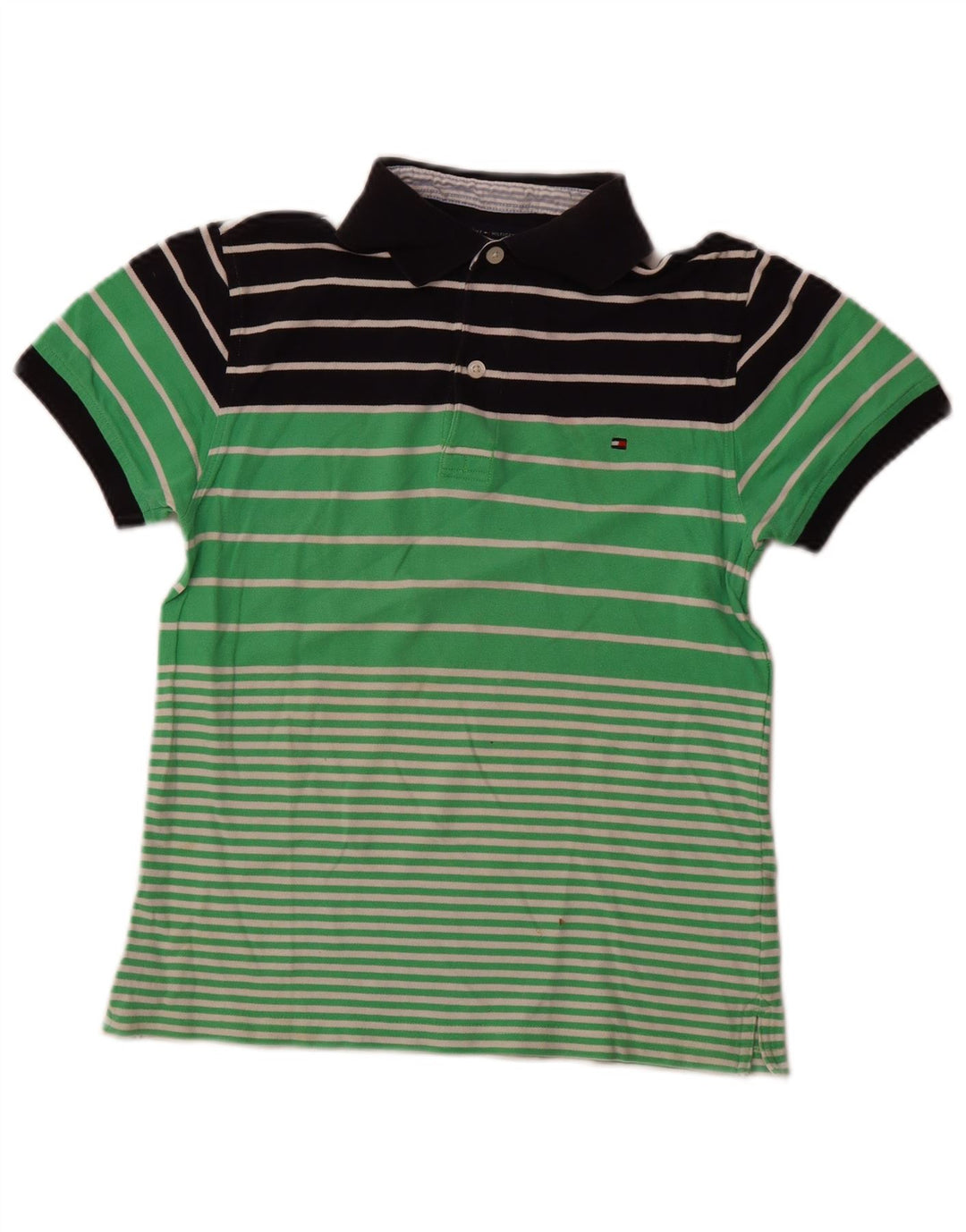 TOMMY HILFIGER Tricou polo pentru fete 11-12 ani bumbac color bloc verde