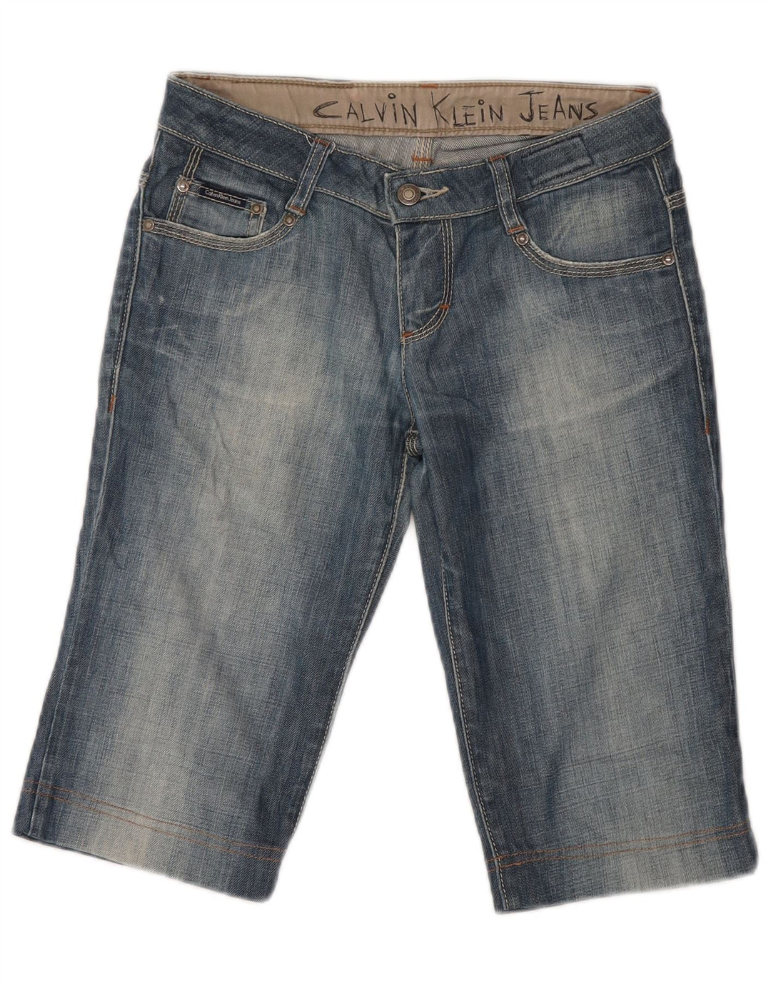 Bermude Calvin Klein pentru damă, W26, bumbac, albastru