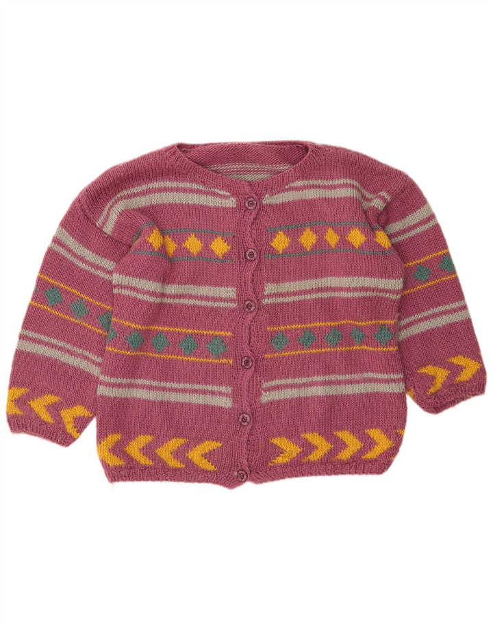 Pulover cardigan VINTAGE pentru femei UK 18 XL Mov cu dungi