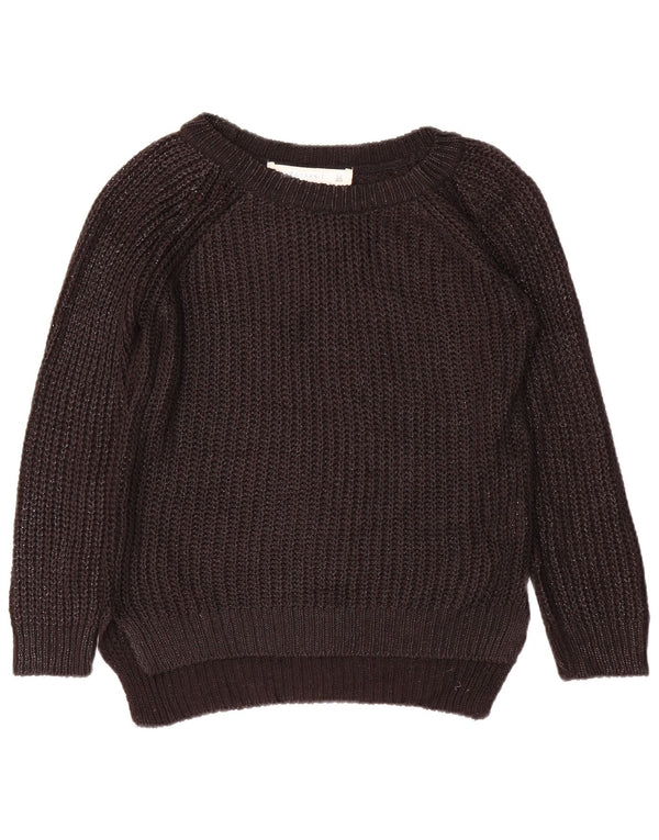 Pulover pentru femei Zara, cu gât de barcă, UK 12 Medium Negru cu pete acrilice