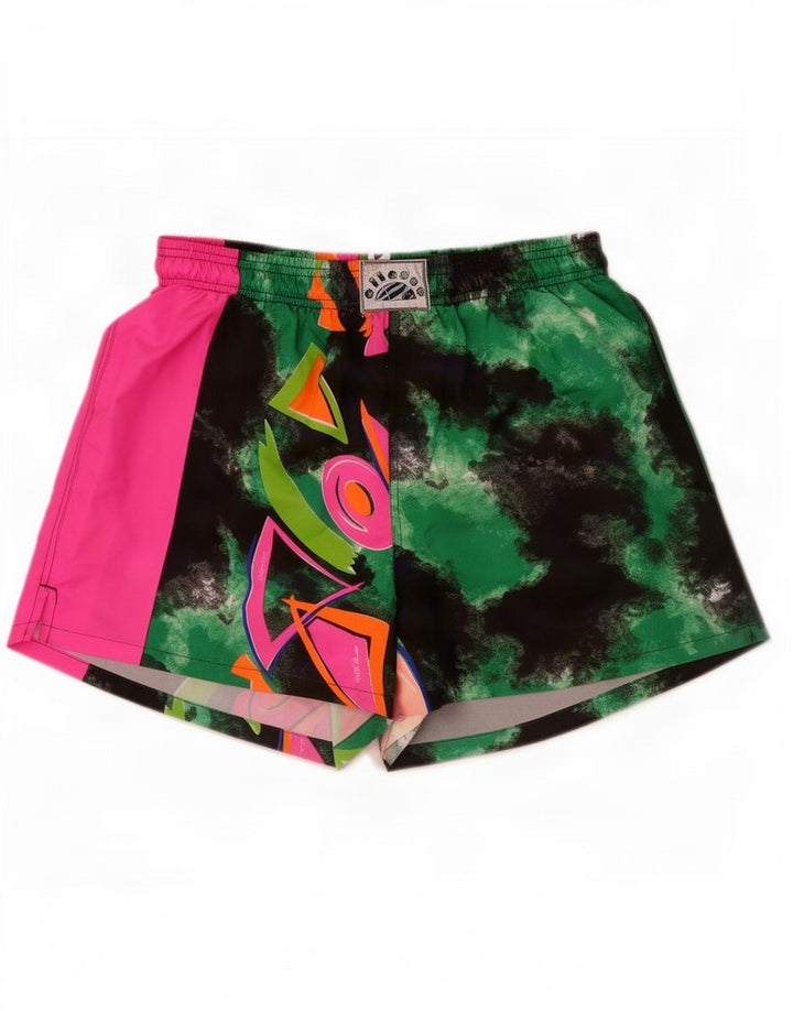Pantaloni scurți sport grafic pentru bărbați Ellesse, verde mediu, poliester color bloc