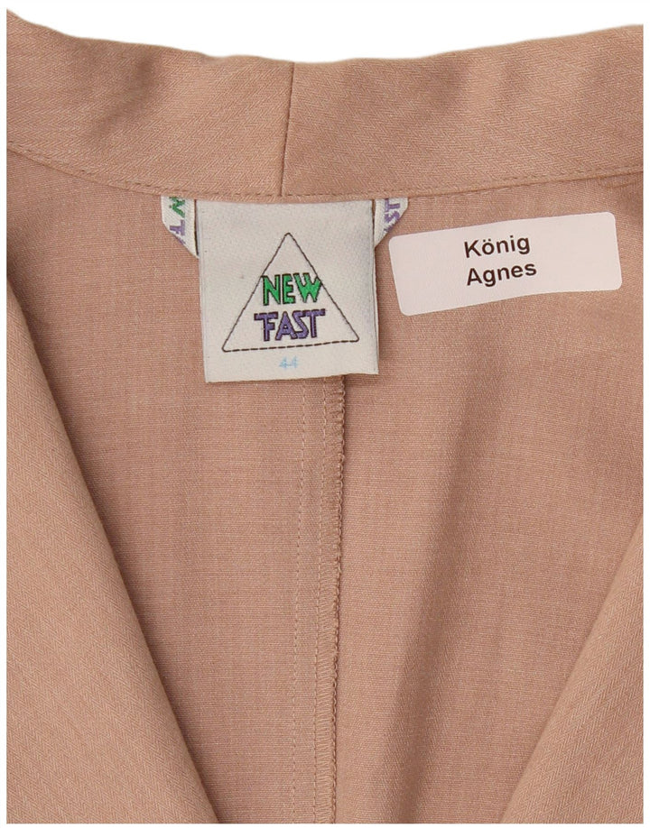 NOU FAST Jachetă pentru femei cu mâneci 3/4 și 3 nasturi EU 44 XL poliester bej