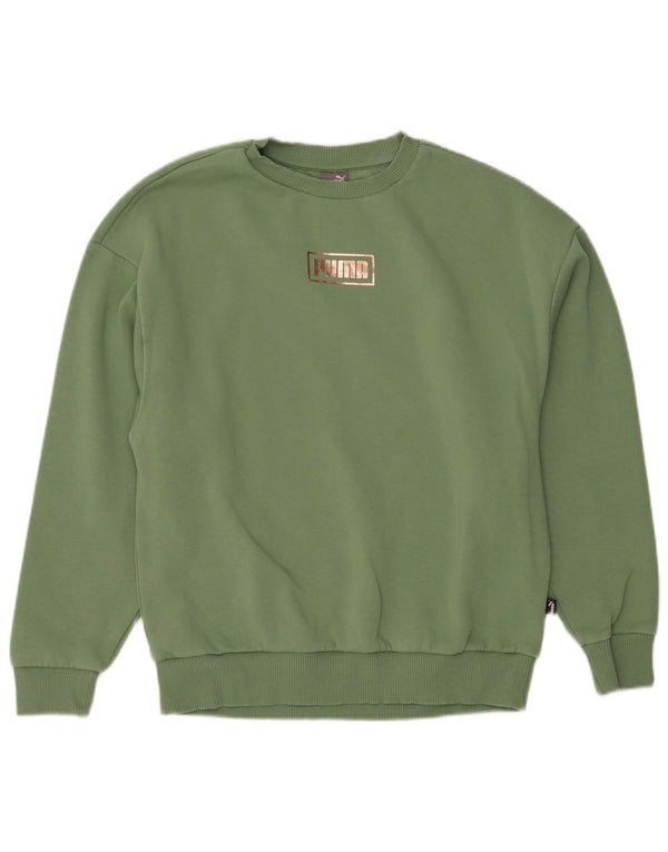 Pulover cu grafic pentru femei Puma UK 10 Bumbac verde mic