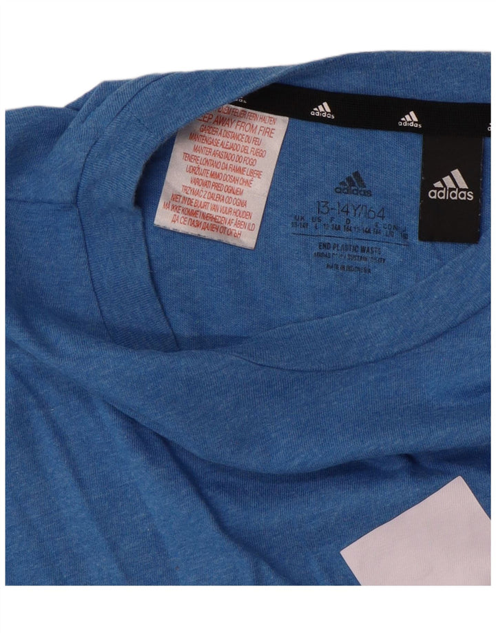 Tricou grafic ADIDAS pentru baieti Top 13-14 ani albastru