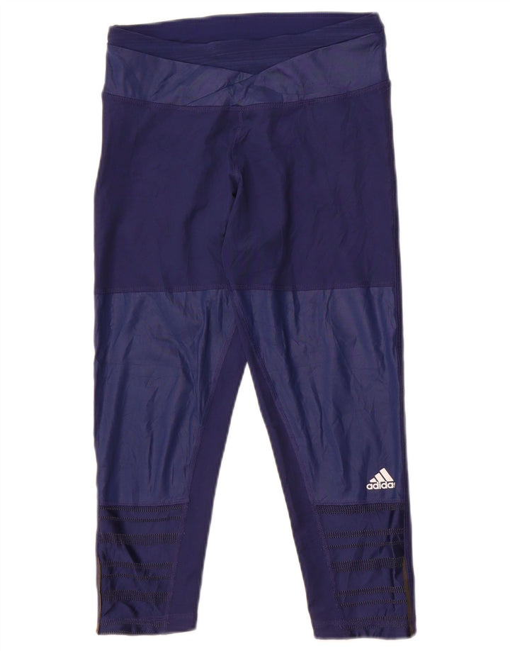 Leggings adidas Climacool Capri pentru femei UK 4 XS poliester bleumarin