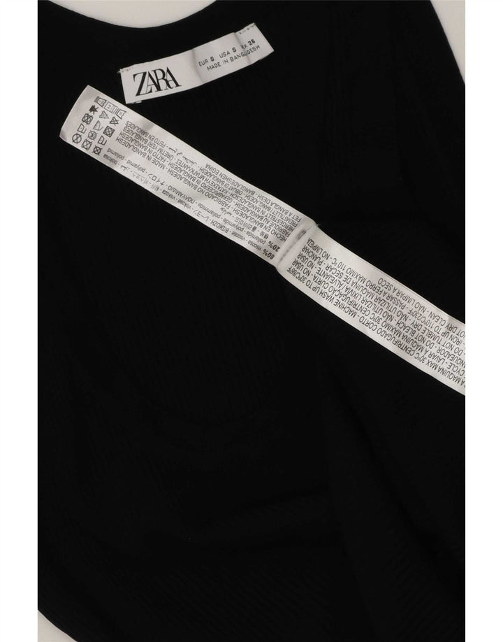Vest Vest Top Femei Zara UK 8 Small Negru Poliester